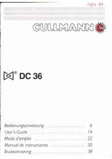 Cullmann DC 36 manual. Camera Instructions.